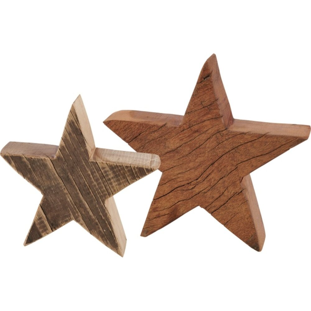 New Carved distressed Wooden Star Sitters